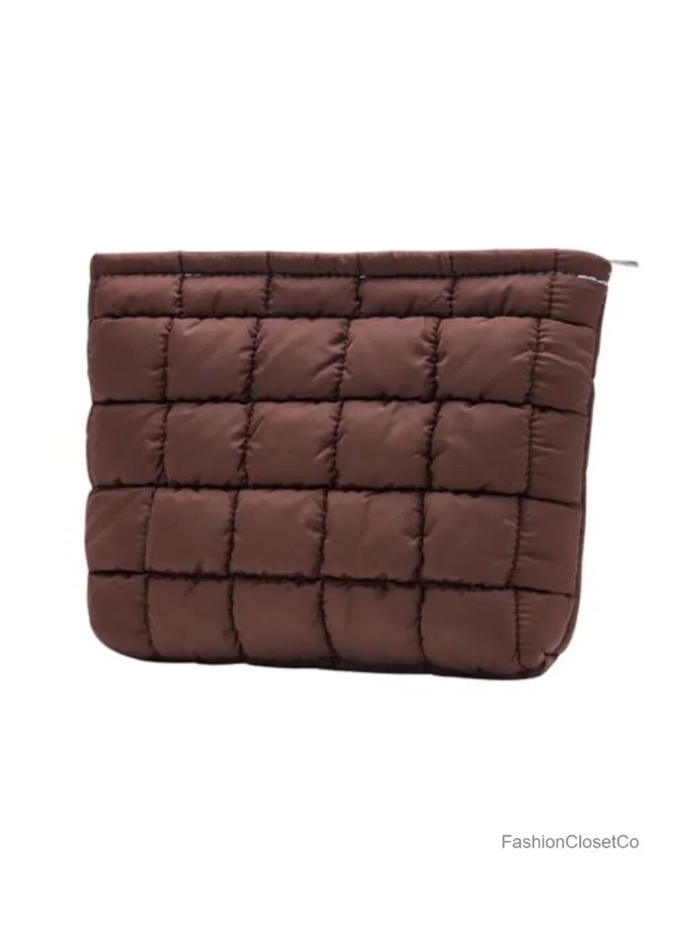 Quilted Puffy Makeup Bag Cosmetic Pouch Travel Toiletry Organizer Zipper